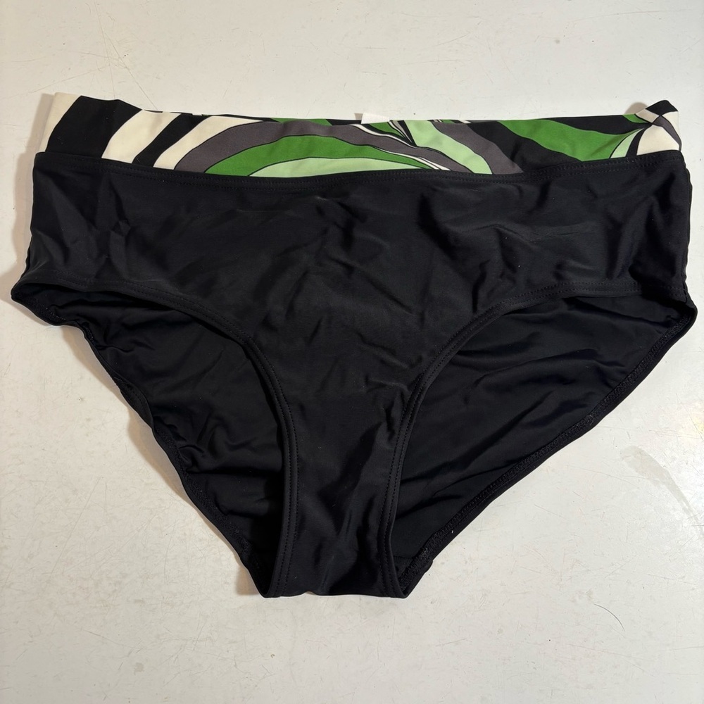 💥5/$25 Silhouette‎ Solutions women's black bikini bottoms in size 12